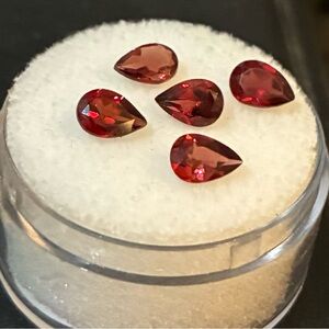 Beautiful 2.4 TCW Teardrop Garnets Loose Gemstones January Birthstone